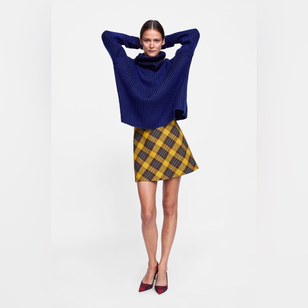 Zara Plaid Mini Skirt